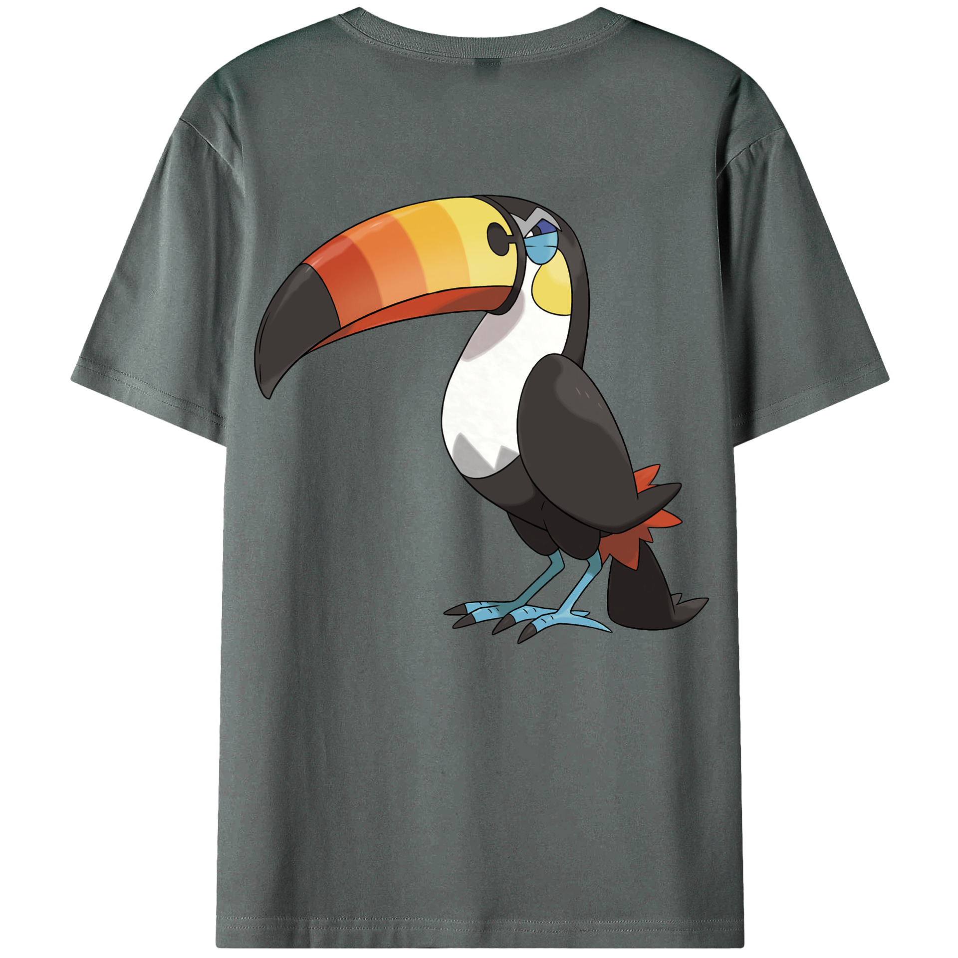 （画像用） ポケットモンスター Pokémon 綿100％ メンズ半袖Tシャツ（バックプリント） 通気性